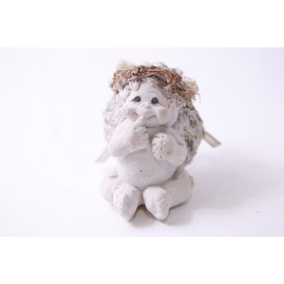 Dreamsicles, Sitting Cherub Angel Figurine, 1990s Kristin Haynes ~ 250709-WH 41 - Picture 1 of 3